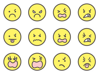 Fototapeta premium 顔 表情セット