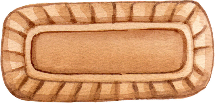 Delicious biscuits element watercolor illustration