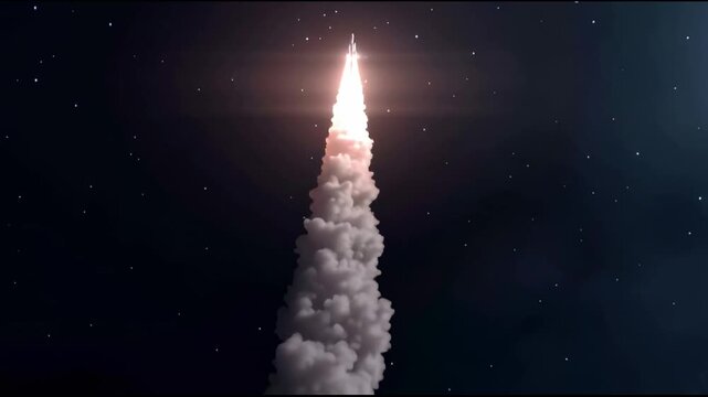 Rocket Launch in Space