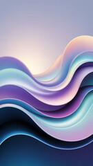 Soft Gradient Wave Modern Wallpaper Design with Futuristic Glow