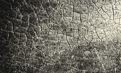 Detailed Macro Shot of Cracked Leather Texture in Monochrome