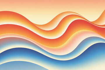 Serene Morning Waves Calming Rhythms Gradient Abstract Design