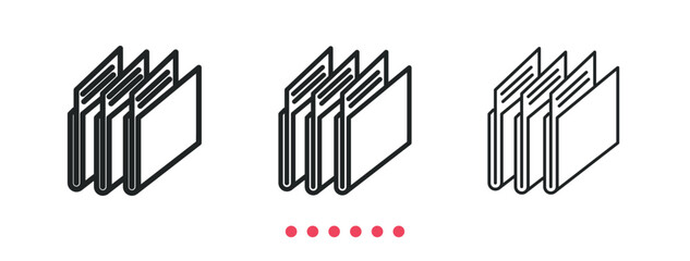 Folder icon. Thin line icon vector