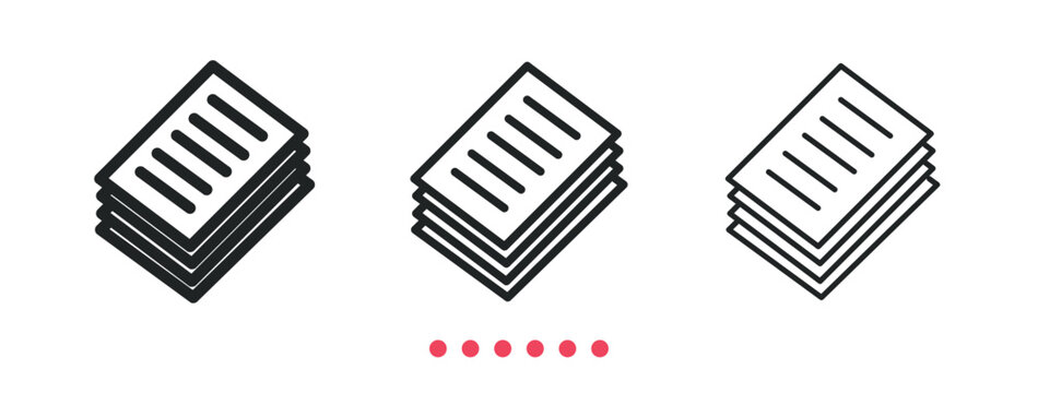 Copy document icon. Thin line icon vector