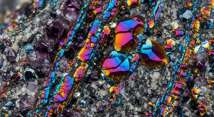 Iridescent Minerals A Close-Up View of Stunning Colors and Textures