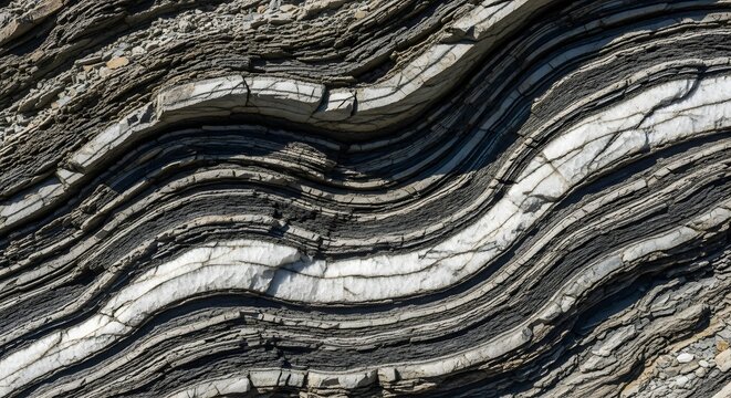 Intricate geological strata reveal millennia of Earth's dynamic formation, showcasing ancient rock layers with captivating natural patterns and textures formed by powerful forces