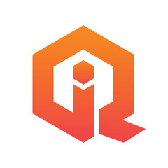 This is a logo with the letters IQ created using 3D design.