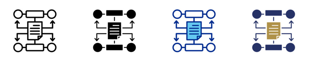 Algorithm  Icon Set Multiple Style Collection
