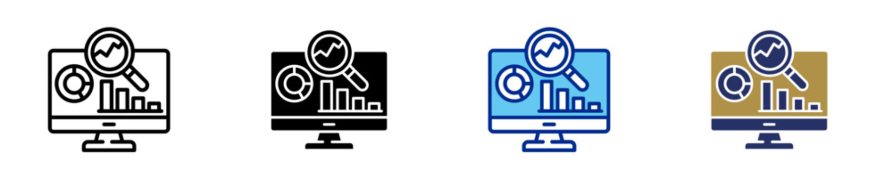 Research  Icon Set Multiple Style Collection
