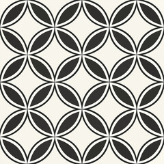 Fototapeta premium Geometric Interlocking Circles Pattern seamless