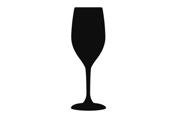 Champagne glass icon symbol vector, Wine glass silhouette vector