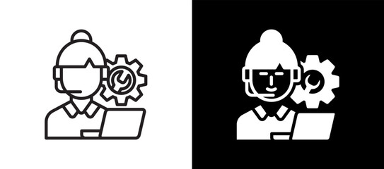 Technical Support blackwhite icon