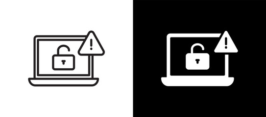 Cyber Attack blackwhite icon