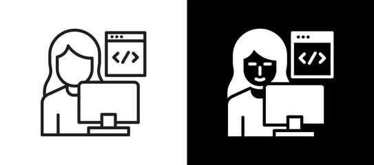 Progammer blackwhite icon