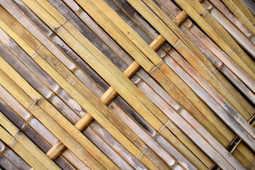 Rustic Bamboo Wall Texture, Traditional Natural Material Background