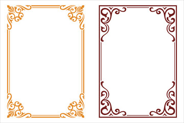 border frame set. decorative frame border greeting card invitation card product label