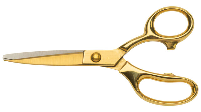 Elegant gold sewing scissors gleam with sharp precision, ready for crafting