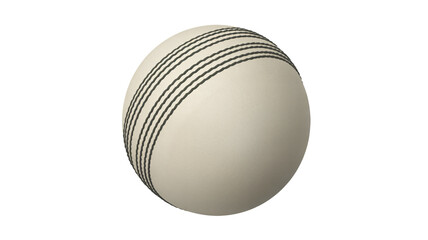 Professional cricket ball with detailed stitching for sporting action