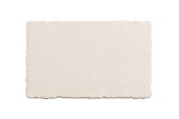 Textured blank vintage paper with deckle edge, empty parchment surface, transparent background