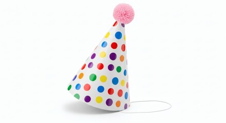 Party Hat Polka Dot Fun Celebration time with a colorful Birthday cone cap.