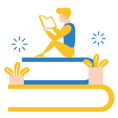 Modern reading promotion banner with bold typography