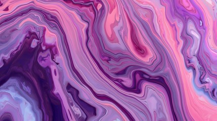 Obraz premium Vibrant abstract fluid art in pink, purple, and blue tones featuring smooth swirling patterns and modern artistic texture for creative backgrounds