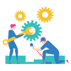 Industrial maintenance equipment and tools graphic