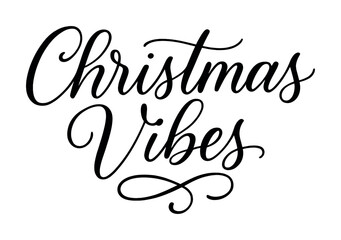 Christmas vibes calligraphy: festive handwritten script design