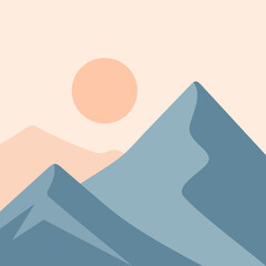 vector illustration of a mountain landscape