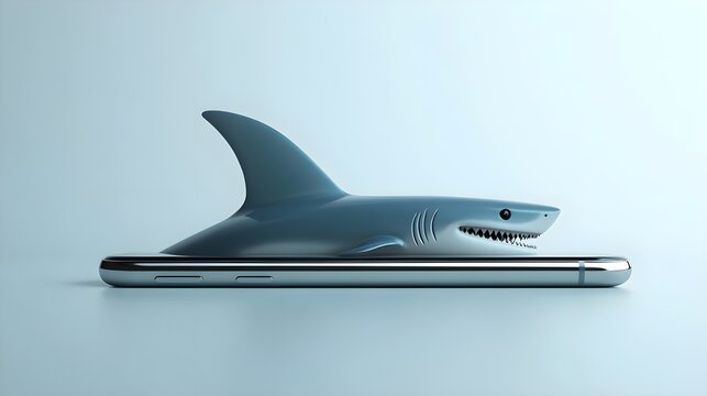 Shark Attack on Smartphone - Powered by Adobe