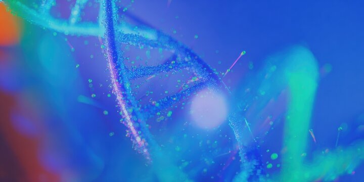 Professional Bioengineering Genetic DNA Sequence Modern Biotech Research and Discovery for Science and Healthcare Marketing