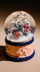 Premium Winter Solstice Snow Globe Joyful Christmas Decor for Holiday Sales and Black Friday Marketing Content