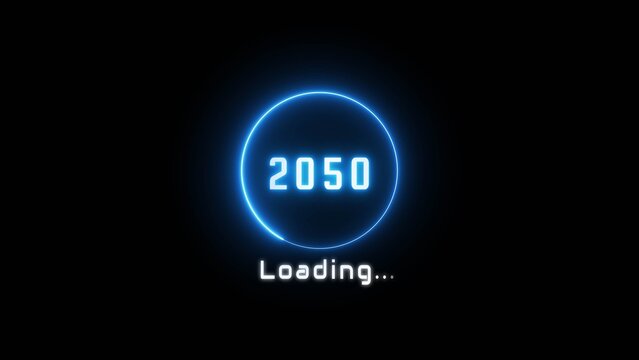 Neon loading bar illustration. New year loading concept. Progress loading icon symbol.