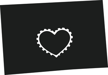 Love Envelope Silhouette Vector – Romantic Valentine Heart Mail Design