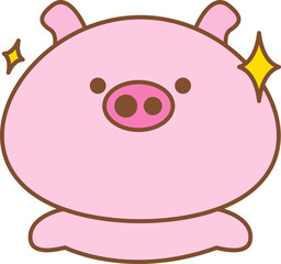 Cute Cartoon Pig Element