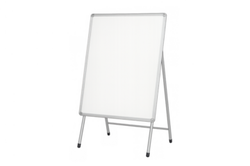 Portable blank whiteboard a-stand easel for presentation and information display with transparent background