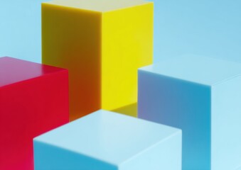 Modernist Color Block Geometric Composition Professional Retro Background for Premium Marketing and Advertising Content