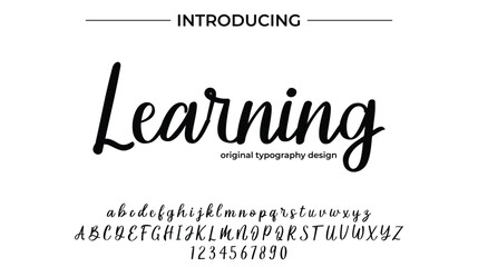Learning - Elegant Script Font for Smooth Handwritten Design and Creative Typography