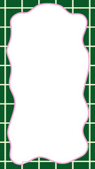 Cute Retro Frame Illustration Set with Pastel Colors Wavy Borders and Decorative Pattern Background Vintage Playful Designs