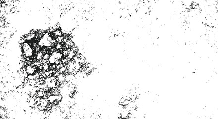 Heavy Grunge Dirt Texture Overlay Vector Distressed Black and White Pattern Abstract Graphic Background
