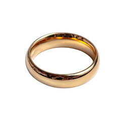 Gold band ring, smooth and round