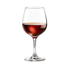 Stemmed wine glass filled with ros?