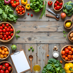 Colorful Fresh Produce Market Scene