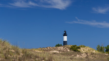 Big Sable point Light house at Ludington state park in Michigan lake shore.