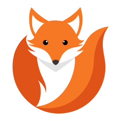 Cute fox logo, a symbol of cunning