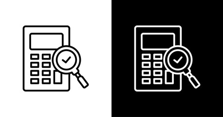 Calculator White Icon Set Design