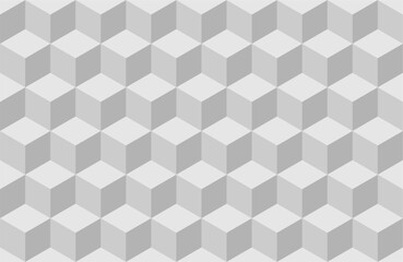 Seamles three dimensional grey cubic pattern for background.