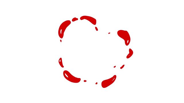 Red heart love icon exploding loop animation 4K video.