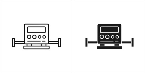 Surface planer icon, outline and glyph style