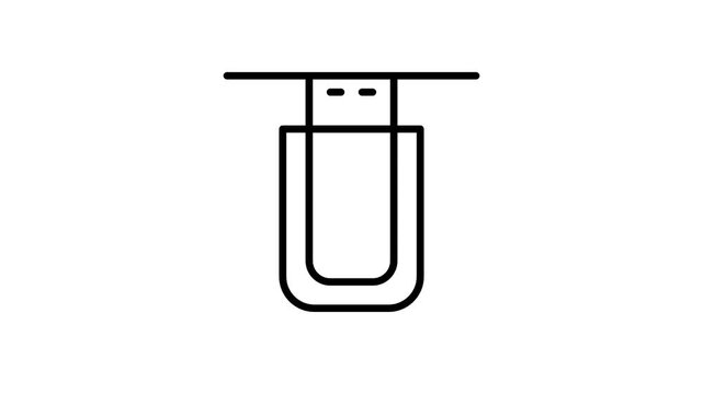 Animated usb type c cable connecting and disconnecting